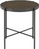 Elements International Vienna Dark Brown End Table with Black Base-2