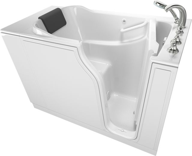 American Standard Premium Series White Alcove Walk-In Soaking Bathtub-1