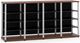 Salamander Designs® Synergy Quad 40 AV Cabinet-Dark Cherry/Aluminum-0