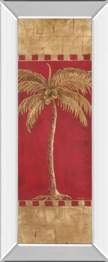 Classy Art Palm Pizzazz Il by Angela Ferrante Mirror Framed Wall Art-0