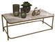 Signature Design by Ashley® Manor Stone Marble Top Rectangular Cocktail Table with Gold Base-0