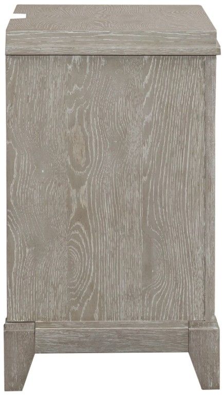 Liberty Furniture Belmar Silver Champagne/Washed Taupe Nightstand-3