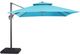 Furniture of America® Hero Teal Aluminum/Polyester Outdoor Patio Umbrella and Base-0