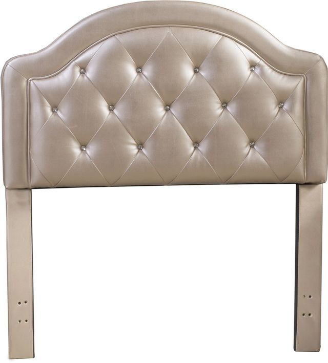 HH2 Home Karley Embossed Champagne Twin Faux Leather Headboard-0