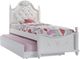 Elements International Alana White Twin Platform Youth Bed with Storage Trundle-0