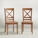 Jofran Inc. Simplicity Honey X-Back Side Chair-3