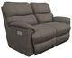 La-Z-Boy® Trouper Gray Leather Power Reclining Loveseat with Headrest-0