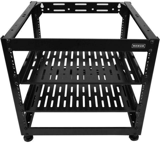 Sanus® Component Series Black 10U Stackable Skeleton Rack-2