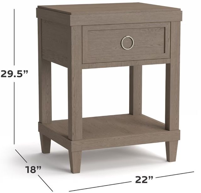 Bassett® Furniture Ventura Chalk Slate Bedside Table-2