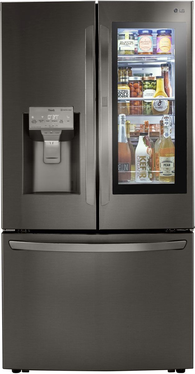 LG 36 in. 29.7 Cu. Ft. PrintProof™ Black Stainless Steel French Door Refrigerator-0