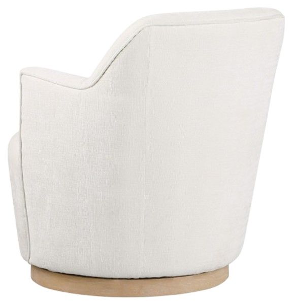 Meridian Furniture Clarita Cream Swivel Chenille Fabric Accent Chair-3
