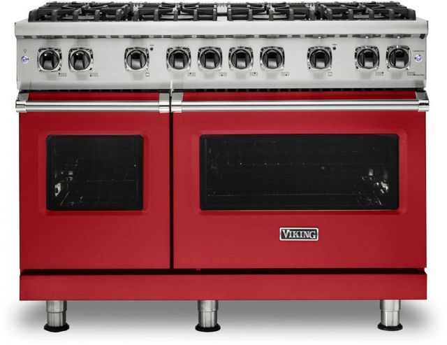 Viking® 5 Series 48" San Marzano Red Pro Style Liquid Propane Range-0