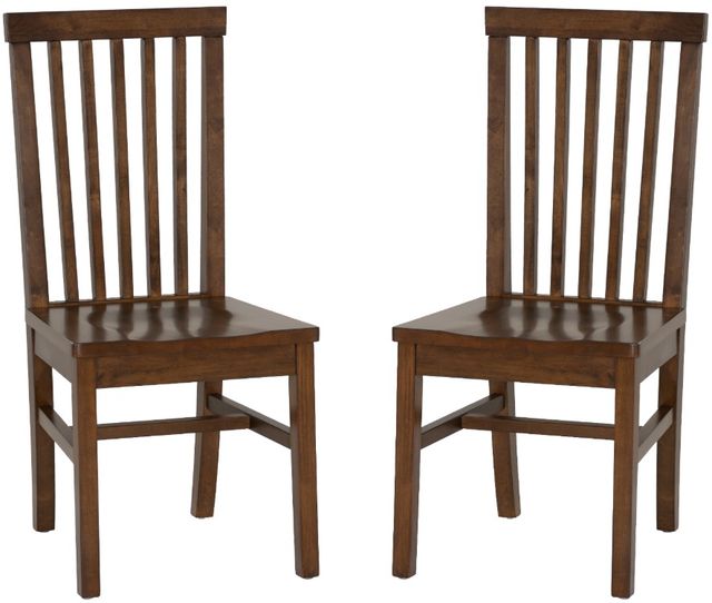 Linon Tory 2-Piece Walnut Dining Chair Set-0