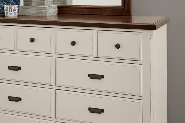 Vaughan-Bassett Lancaster County Amish Walnut/Dove Gray Dresser-1