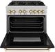 ZLINE Autograph Edition 36" Stainless Steel Pro Style Dual Fuel Range with Black Matte Door-1