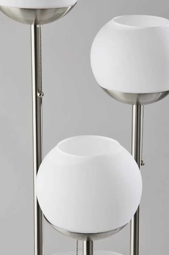 Adesso® Bianca Brushed Steel Shelf Floor Lamp-1