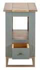 International Furniture Direct Timber Forest Green Chairside Table-3