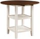 Homelegance® Kiwi Whitewash Counter Height Drop Leaf Table with Dark Cherry Top -0