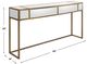 Uttermost® Reflect Mirrored Top Console Table with Brushed Aged Gold Frame-2