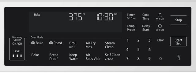 Samsung Bespoke 30" White Glass Smart Slide-In Electric Range with Illuminated Precision Knobs-4