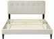 Bernards Amelia Beige Upholstered Queen Panel Bed-2