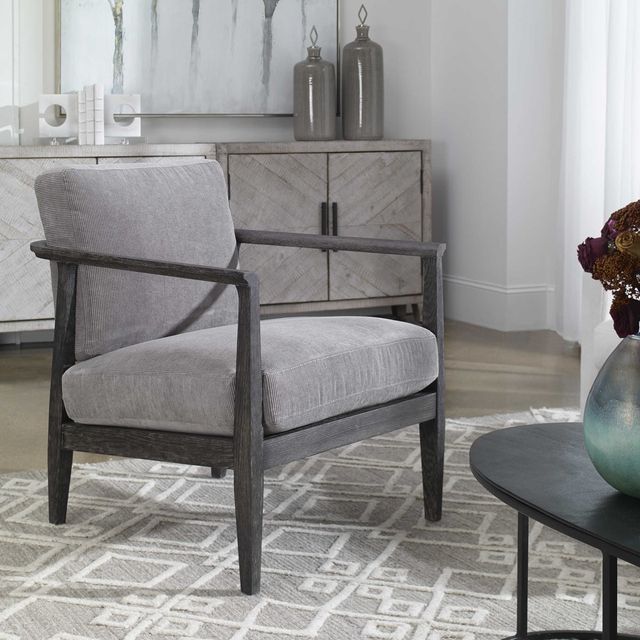 Uttermost® Brunei Gray Accent Chair-1