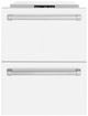 ZLINE 24" Touchstone 168 Can Outdoor-Rated Dual Refrigerator Drawer with White Matte Doors-3