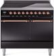 Ilve® Nostalgie II Series 40" Glossy Black Pro Style Induction Range-0