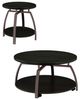Coaster® Dacre 2-Piece Dark Charcoal Occasional Table with Black Nickel Accent Set-0