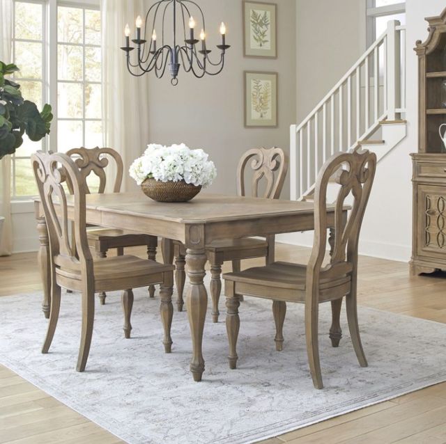 Liberty Furniture Magnolia Manor 5-Piece Weathered Bisque Optional Rectangular Dining Set-1
