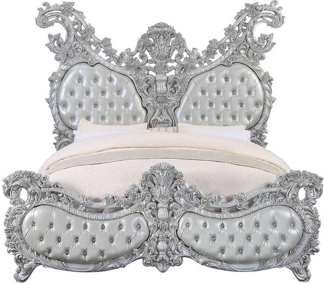 ACME Furniture Valkyrie Antique Platinum Eastern King Bed-1