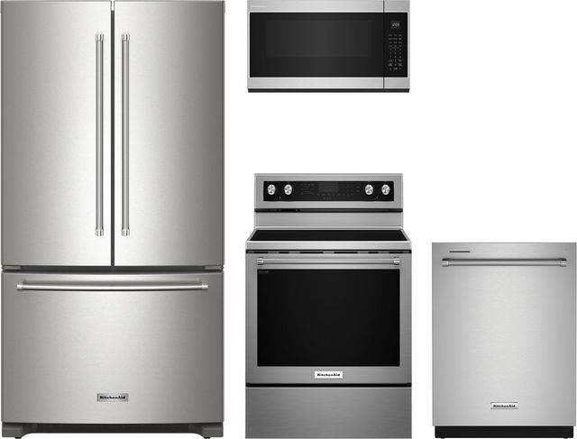 KitchenAid® 4 Piece Stainless Steel Kitchen Package