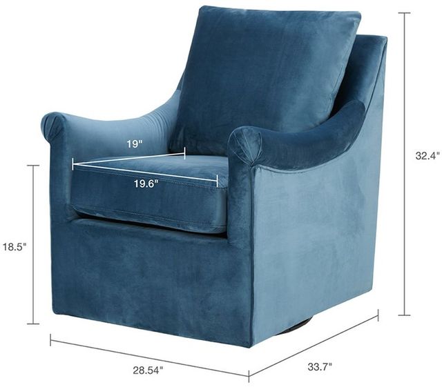 Olliix by Madison Park Blue Deanna Swivel Chair-1