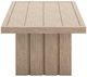 Signature Design by Ashley® Thunder Trails Beige/Light Gray Eucalyptus Rectangular Outdoor Cocktail Table-2