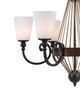 Cal® Lighting & Accessories Monticello 6-Light Metal/Wood Chandelier-1