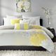 Olliix by Madison Park 6 Piece Yellow Full/Queen Lola Printed Duvet Cover Set-1
