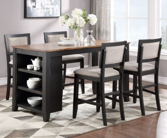 Winners Only® Woodbridge Ebony/Gray Bar Stool-1