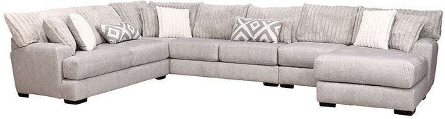 Inspired Home 938 4-Piece Mondo White U-Shape Sectional and Chaise-1