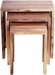 A & B Home Ayra 3-Piece Brown Nesting Table Set-2