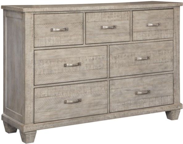 Benchcraft® Naydell 3-Piece Rustic Gray California King Panel Storage Bed Set-2