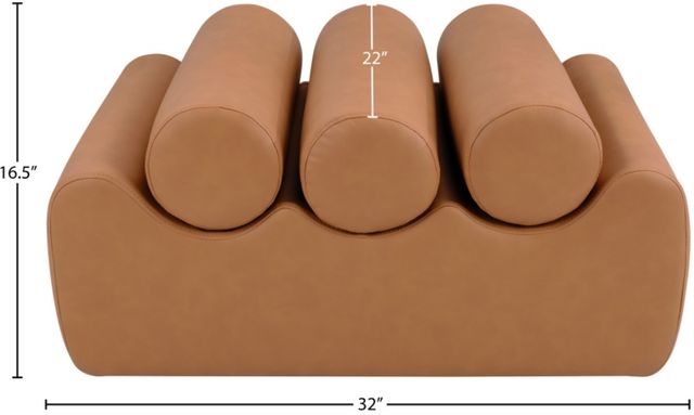 Meridian Furniture Rumble Cognac Upholstered Bench-3