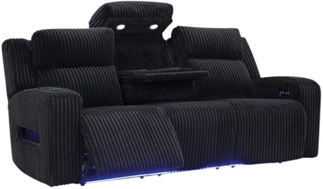 Signature Design by Ashley® TwinBrooke Black Power Reclining Sofa-3