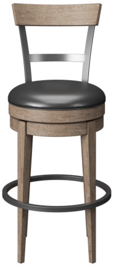 Emerald Home Benton Pecan Brown Swivel Bar Stool-3