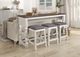 Horizon Home® Bay View 4-Piece Gray/Off-White Counter Height Dining Table Set-1