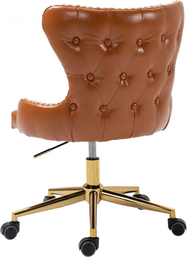 Meridian Furniture Hendrix Cognac Vegan Leather Office Chair-3