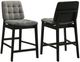 Coaster® Redbridge 2-Piece Black/Gray Upholstered Counter Stool Set-0