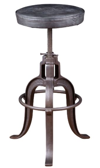 Home Trends & Design Wellington Black/Natural Adjustable Stool-1