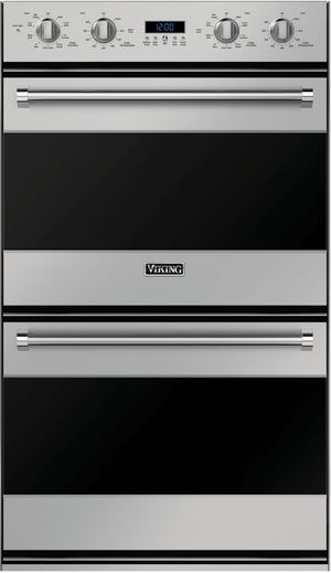 Front view of the Viking® 3 Series 30" Stainless Steel Electric Built In Double Oven