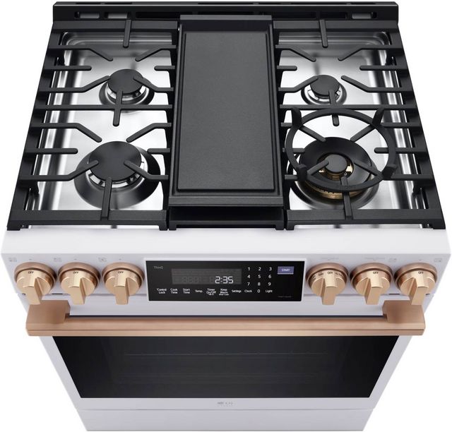 Cuisinière au gaz encastrée de 30 po LG Studio® de 6.3 pi³ - Blanc essence-5