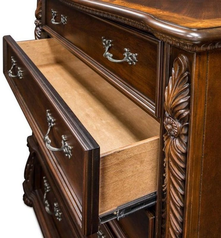 Furniture of America Arthur Brown Cherry Chest - Thumbnail 4